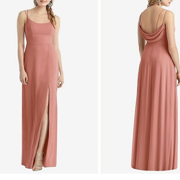 From the Dessy Group. Cowl back double strap maxi dress size 4! - Picture 7 of 7